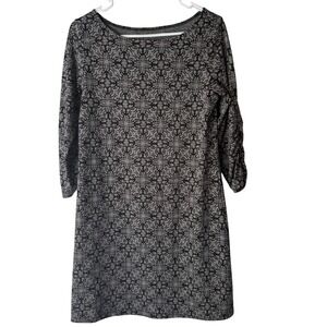 SOYBU Womens Gray Black Geometric Print Dress Size Medium Outdoor Activewear